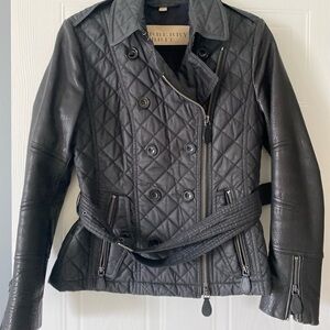 Authentic Burberry Quilted/Leather Jacket